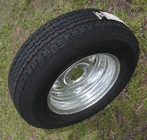 75D15 15 Trailer Tire Assembly Bias Ply Galvanized Rim 12975