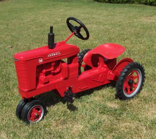 Farmall M Diecast Pedal Tractor w/ Spoked Rims , Made in the USA, NIB