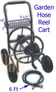 Mobile Garden Hose Reel Cart with Wheels 225 ft x 5 8 Inch
