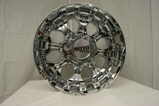 18 x10 Moto Metal MO959 Chrome 5 6 8 Lug Wheels Rims Free Lugs