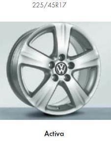 VW GTI Rabbit Activa 17 x 7J Wheel Silver