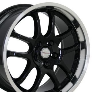 Black Infiniti G35 Spoke Wheels Staggered Rims Fit Infiniti
