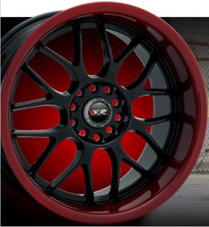 18 x7 5 XXR 006 Wheels Black Red Lip Rims 5x100 5x114 3 5x4 5 Honda