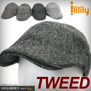 Ililily Tweed Flat Cap Cabbie Hat Brand New Mens Wool Gatsby Ivy Irish