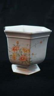 Royal Winton Staffordshire England Footed Planter Flowers and Gold Rim
