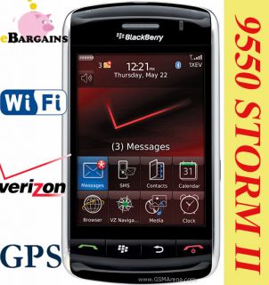 RIM Blackberry 9550 STORM 2 WIFI Phone Verizon Touch Screen UNLOCKED