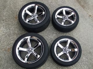 Chrome Plymouth Prowler Wheels Rims with Tires 17x7 5 and 20x10
