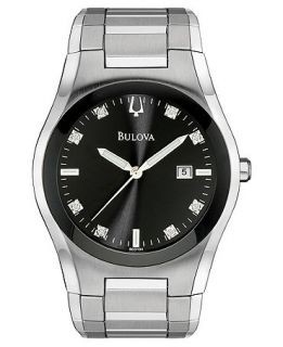 Bulova Watch, Mens Stainless Steel Bracelet 40mm 96D104   All Watches