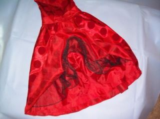 RARE Too Von Maur Girls Holiday Christmas Red Satin Embossed Dress Sz