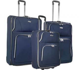 US Traveler Segovia 3 Piece Luggage Set   Navy Luggage Sets