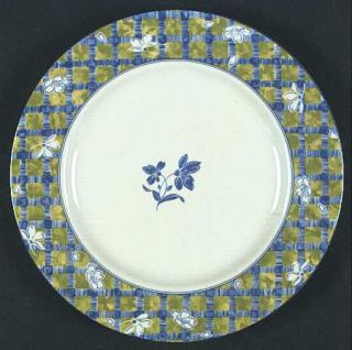 Mikasa Tartan Blue (Blue&Green Plaid) Salad Plate, Fine China Dinnerware   Blue&