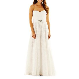 LILIANA Simply Strapless Rosette Gown, Ivory
