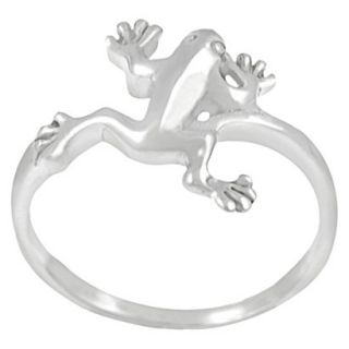 Journee Collection Sterling Silver Jumping Frog Ring   Silver 7