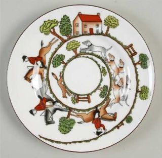Crown Staffordshire Hunting Scene Bread & Butter Plate, Fine China Dinnerware  