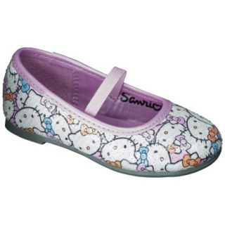 Toddler Girls Hello Kitty Sequin Ballet Flats   White/Pink 9
