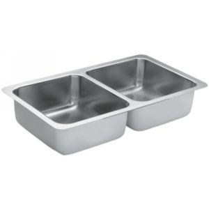 Moen G18211 1800 Series Stainless steel 18 gauge double bowl sink