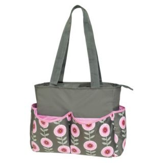 Baby Essentials Floral 5 in 1 Diaper Bag   Grey/Pink