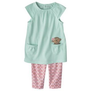 Just One YouMade by Carters Toddler Girls 2 Piece Set   Light Blue/Pink 4T