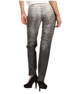NYDJ Sheri Skinny in Ombre Cheetah Print Fine Line Twill Womens Jeans (Black)