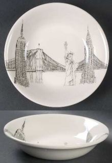 Royal Stafford City Scenes Coupe Cereal Bowl, Fine China Dinnerware   Black City