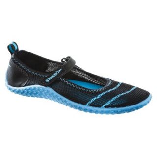 Speedo Junior Girls Mary Jane Water Shoes Black & Aqua   Medium