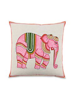 John Robshaw Pink Elephant Decorative Pillow   Primrose Pink