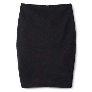 Mossimo Womens Jacquard Pencil Skirt   Black Solid XS