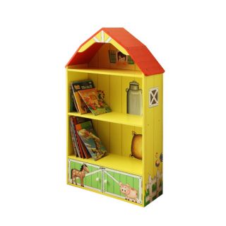 Teamson Kids Happy Farm Room Wooden Barn Bookcase TD 11331A