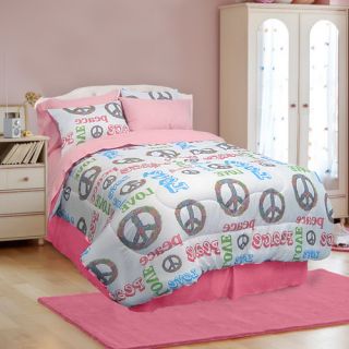 Veratex Peace and Love 3 Piece Comforter Set 4577