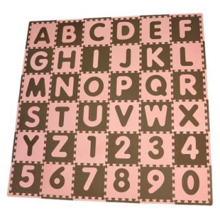 Tadpole Mat 36 Piece   ABC (Pink/Brown)