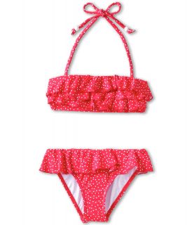 Seafolly Kids Bon Voyage Ruffle Tube Bikini Girls Swimwear Sets (Red)