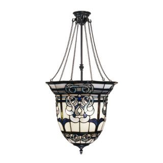 Dale Tiffany Baroque Inverted 3 Light Foyer Inverted Pendant TH10915
