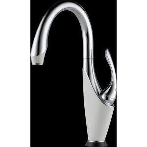 Delta Faucet 64055LF PCMW Vuelo Single Handle Waterfall Kitchen Faucet  with Sma