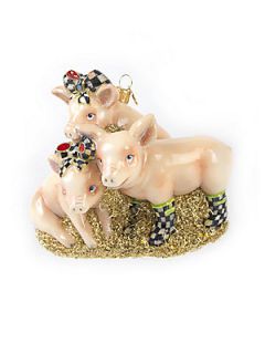 MacKenzie Childs Three Little Pigs Ornament   No Color