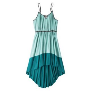 Merona Womens Plus Size Sleeveless High Low Maxi Dress   Aqua/Gray 1