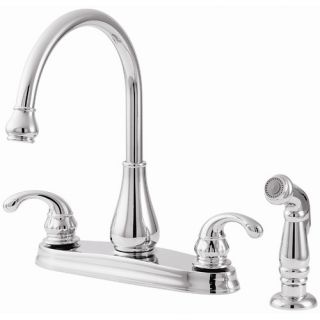 Price Pfister Treviso Two Handle High Arc Centerset Kitchen Faucet with Side 