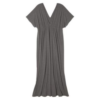 Merona Womens Plus Size Short Sleeve Maxi Dress   Heather Gray 2