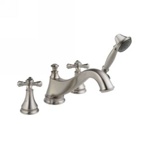 Delta Faucet T4795 SSLHP Cassidy Two Handle Style Roman Tub Faucet with Hand Sho