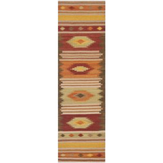 Safavieh Navajo Kilim Brown / Multi Rug NVK176A Rug Size Runner 23 x 8