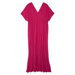 Merona Womens Plus Size Short Sleeve Maxi Dress   Red 2