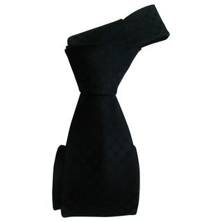 Elegant Dmitry Mens Black Patterned Italian Silk Tie