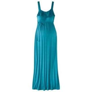 Liz Lange for Target Maternity Sleeveless Ruffled Maxi Dress   Turquoise L