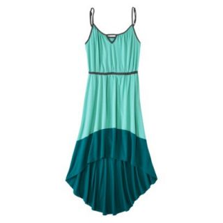 Merona Petites Sleeveless High Low Maxi Dress   Aqua/Gray SP