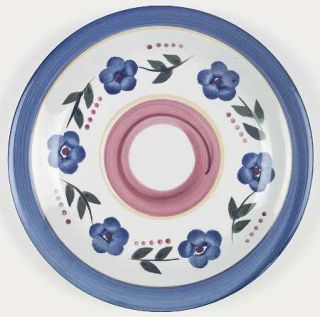 Gibson Designs Bellissimo Luncheon Plate, Fine China Dinnerware   Wide Blue&Pink