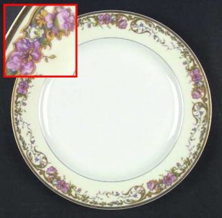 Haviland Portland Dinner Plate, Fine China Dinnerware   H&Co, Schleiger 691,Flor