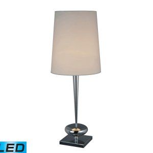 Dimond Lighting DMD D1516 LED Sayre Table Lamp with White Faux Silk Shade LED