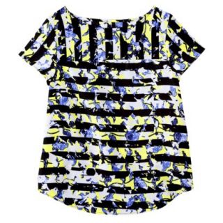 Peter Pilotto for Target Top  Green Floral Stripe Print XS