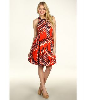 Jessica Simpson Halter Dress w/ Full Pleat Skirt Womens Dress (Red)