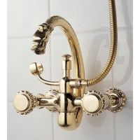 Herbeau 223557 Pompadour POMPADOUR WALL MOUNTED TUB FILLER WITH HAND SHOWER