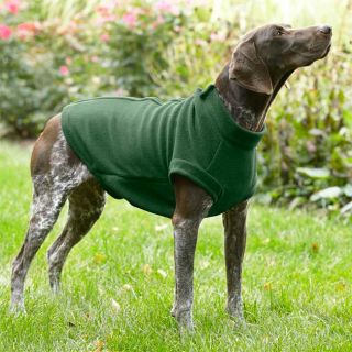 Zip back Fleece Vest / Small 17, Dogs 18 30 Lbs., Green, Small